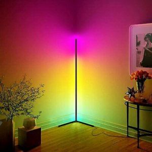 Rip Shot תאורה 55&#039;&#039; RGB LED Floor Corner Lamp Wall Light Stand Game Bar Living Room with Remote